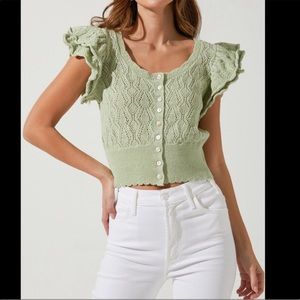 ASTR the Label | Knit Ruffle Sleeve Tank